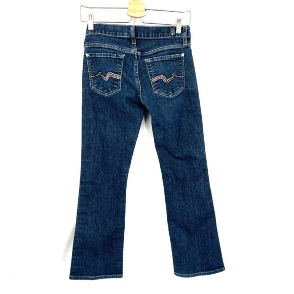7 for all‎ Mankind 7FAMK low rise y2k rhinestone bling pocket bootcut jeans 26